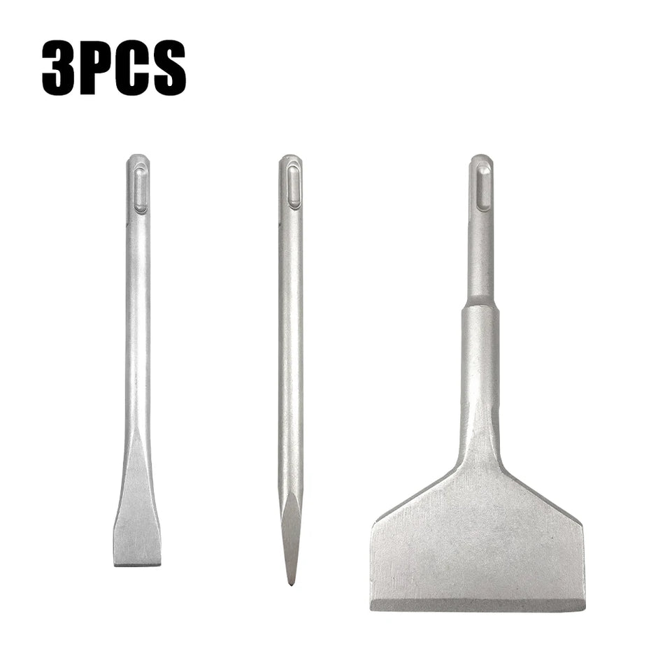 5PC SDS PLUS Round Shank tile Shovel Electric Hammer Chise Wall Concrete Impact Drill 5Teeth Drill Bit For Masonry SlottingTool