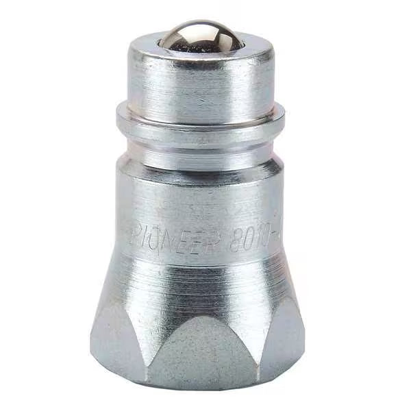 Hydraulic Quick Connect Hose Coupling, Steel Body, Ball Lock, 1/2"-14 Thread Size, 8010 Series