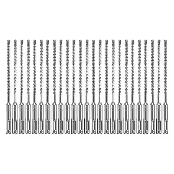 4-Cutter Hammer Drill Bit 3/16" x 6-1/2"L, SDS Plus, 25PK