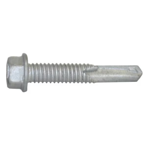 Self-Drilling Screw, #12 x 1-1/4 in, Climaseal Steel Flange Hex Head External Hex Drive, 500 PK