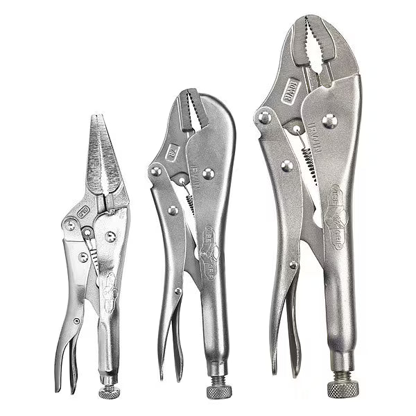3 Piece Original Locking Pliers Set Plain Grip Handle