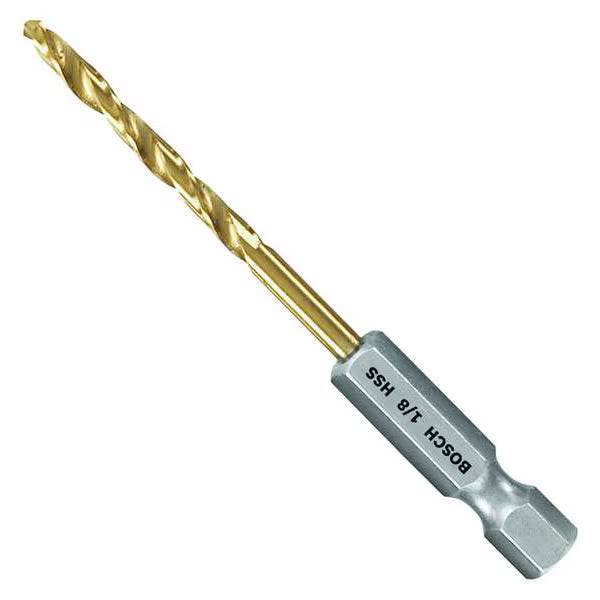 Impact Drill Bit, 1/8" Size, 2-3/4" L