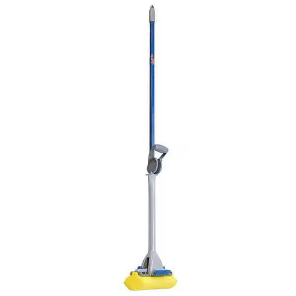 Sponge Wet Mop, Screw On Connection, 9 in Mop Head Width, Yellow, 58MB4